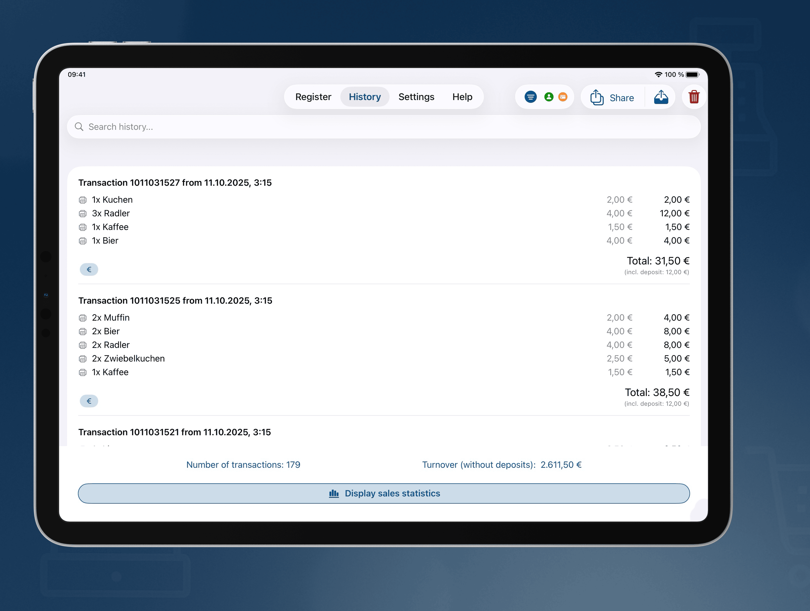 Sales overview