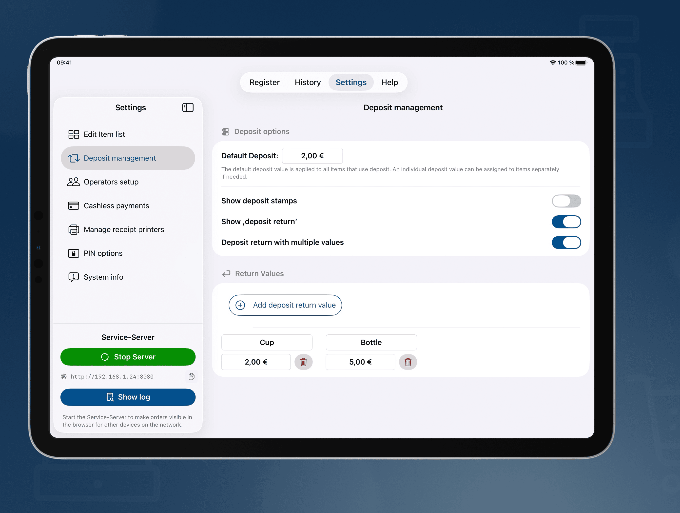 Deposit overview